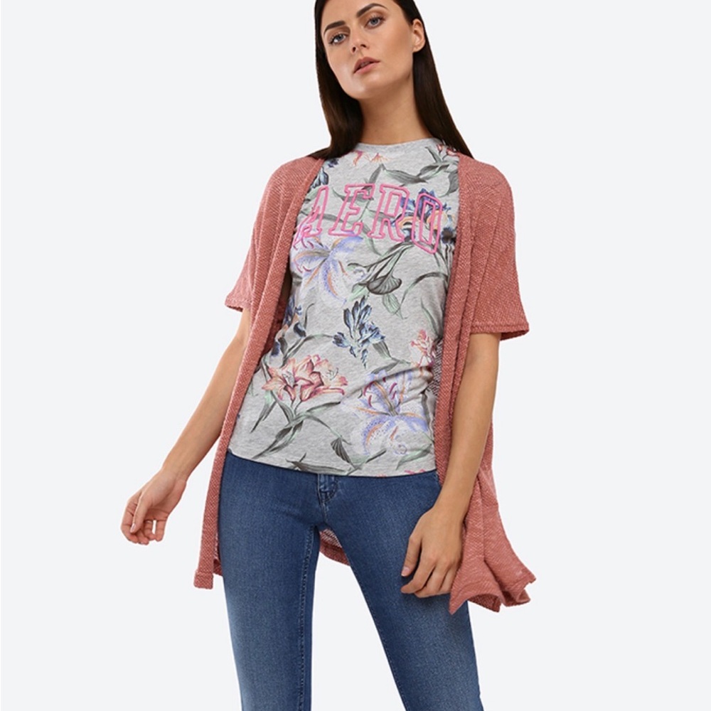Aeropostale pink cardigan